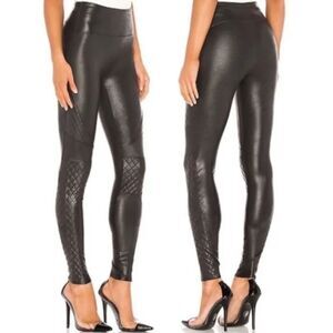 SPANX Women's Quilted Faux Leather Leggings